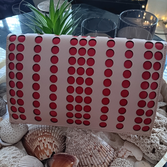 Tory Burch Scallop Polka Dot Clutch EUC - Picture 6 of 12